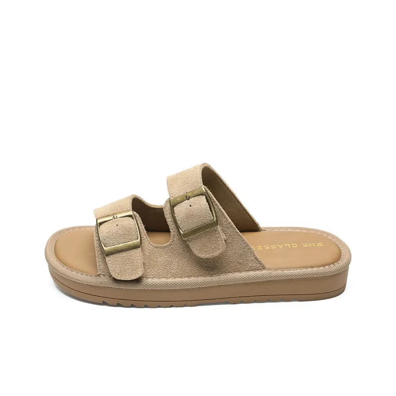 ZHR Slide Slippers Women's Khaki, Chestnut-0