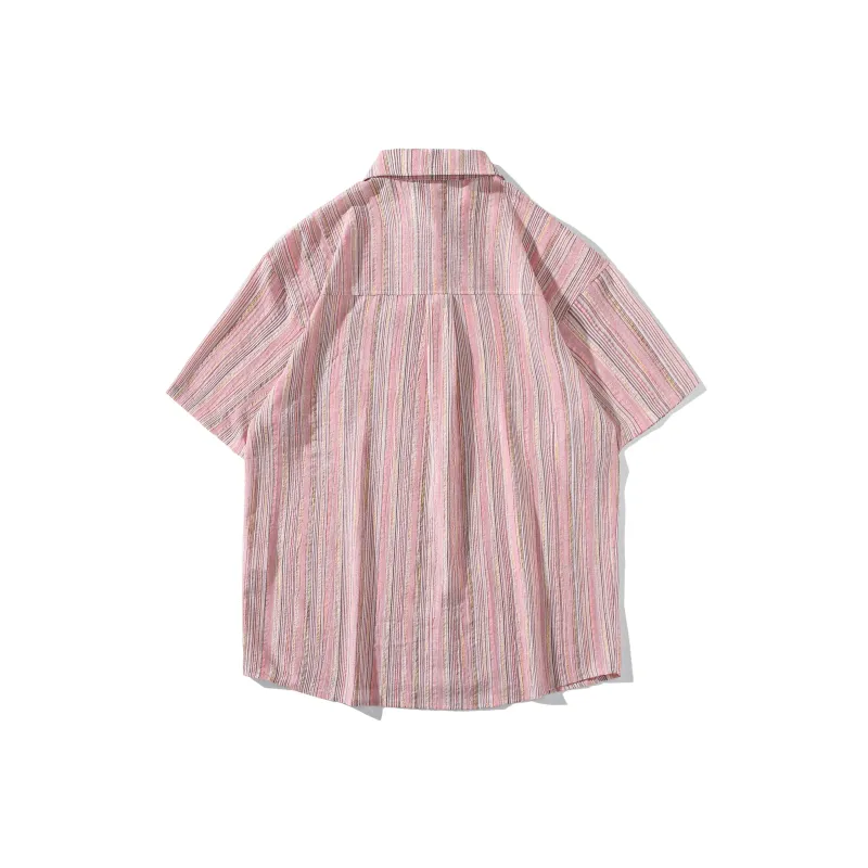 Fakeyoung Short Sleeved Shirt Unisex Pink-1