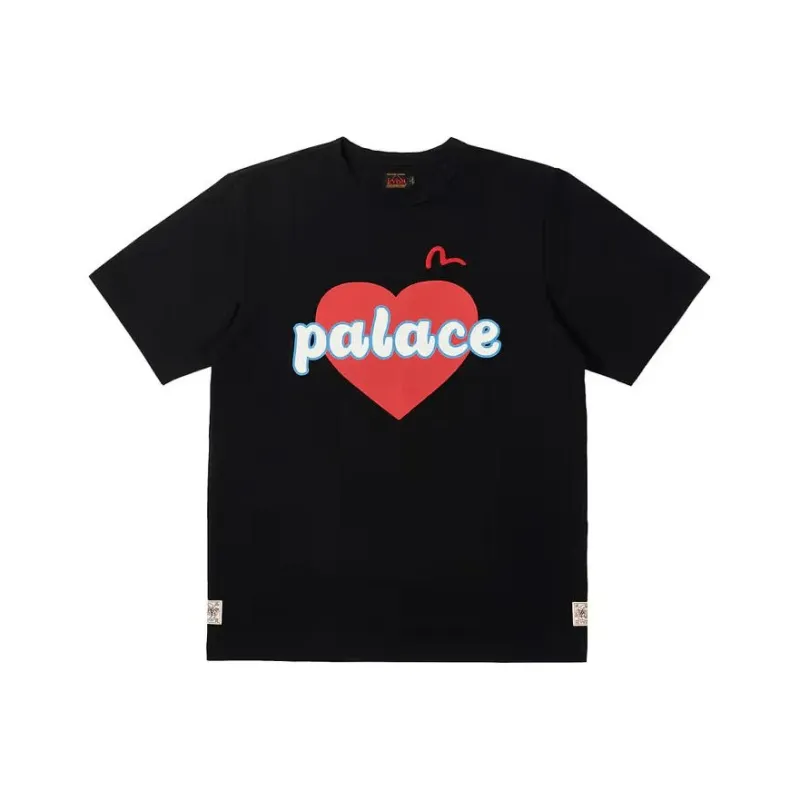 PALACE X Evisu Heart T shirt-0