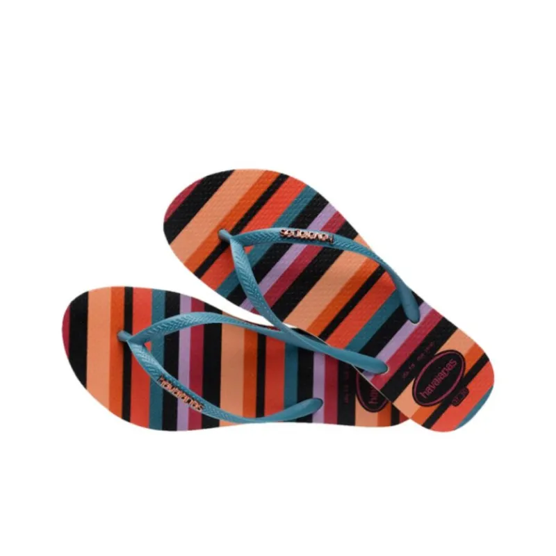 Havaianas Rubber Sole Flip Flops Women's Blue & Black-4