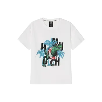 TCH T Shirts Unisex White With Blue Logo