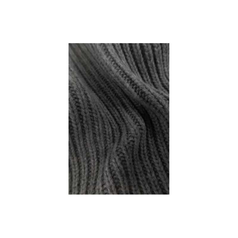 GUCCI Calfskin Wool Cashmere Knit Scarves Women's Gray-1