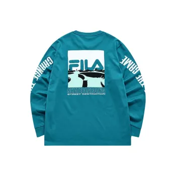 FILA FUSION T Shirt Men's Songshan Emerald Blue