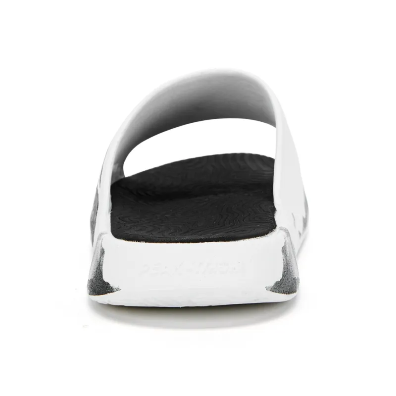 PEAK State Pole Guochuang Slippers EVA Totem Graffiti Slip Resistant Odor Resistant Slide Slippers Men's Ivory Black-6