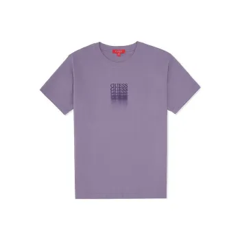 GUESS T-Shirts Men Purple