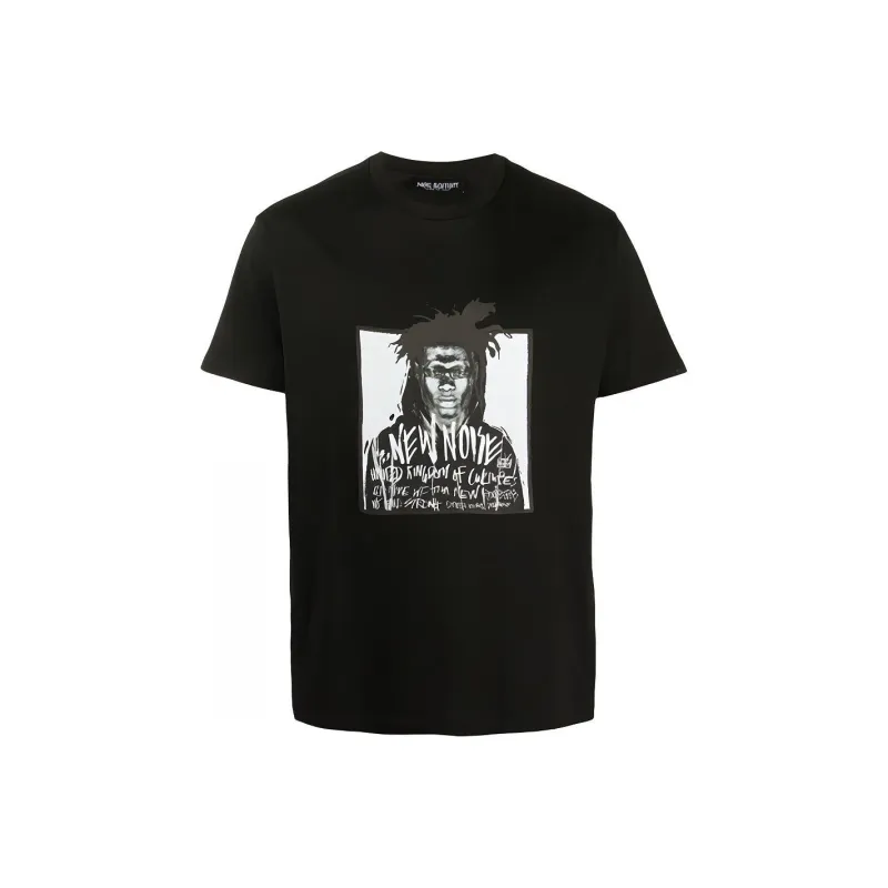 Neil Barrett New Noise Graphic Print T Shirt-0