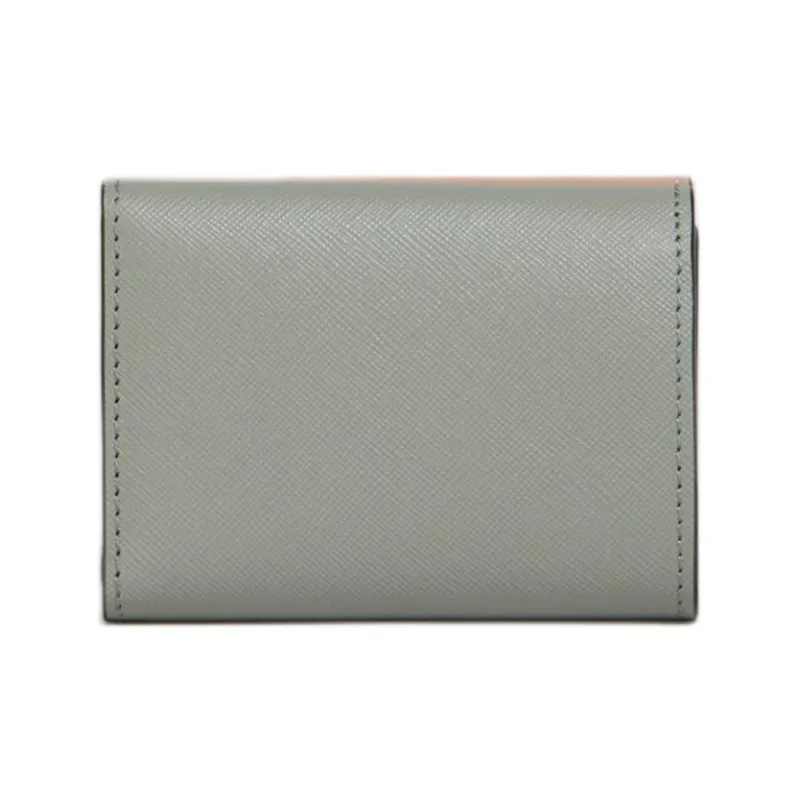 MARNI Calfskin Wallet Women's Light Pink & White & Gray-2