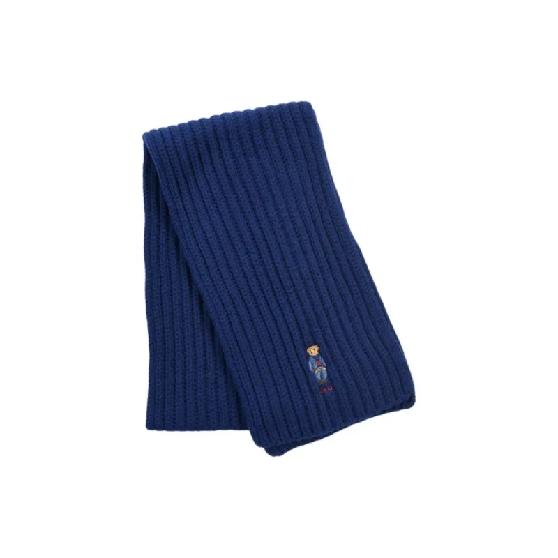 Polo Ralph Lauren Polyester Wool Nylon Knit Scarves Unisex Blue-1