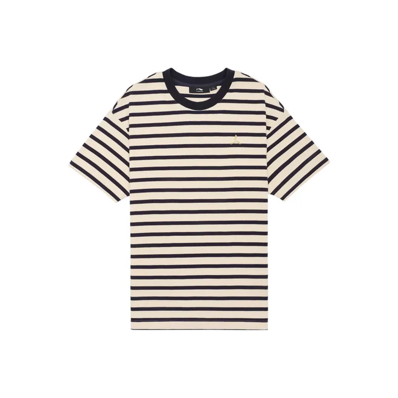 LI NING 1990 T Shirts Men Dark Ship Blue-0