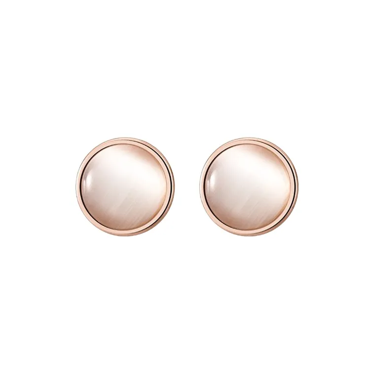 QIMEILA Glass Cat Eye Stud Earrings Women's-0
