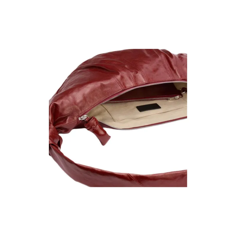 Lemaire Croissant Series Fabric Croissant Bag Shoulder Bag Large Size Women's Brick Red-2
