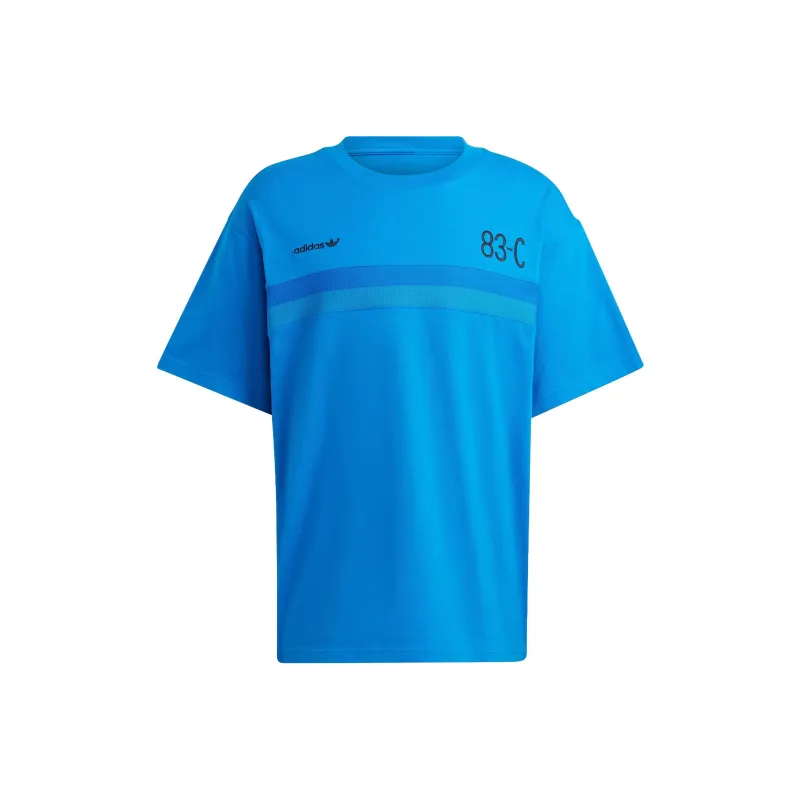 Adidas Originals T Shirts Men Bird Feather Blue-0