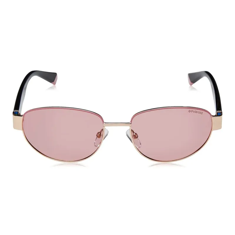 Polaroid Metal Oval Sunglasses Unisex Black-1