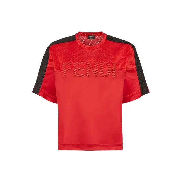 FENDI T Shirts Men Red-0