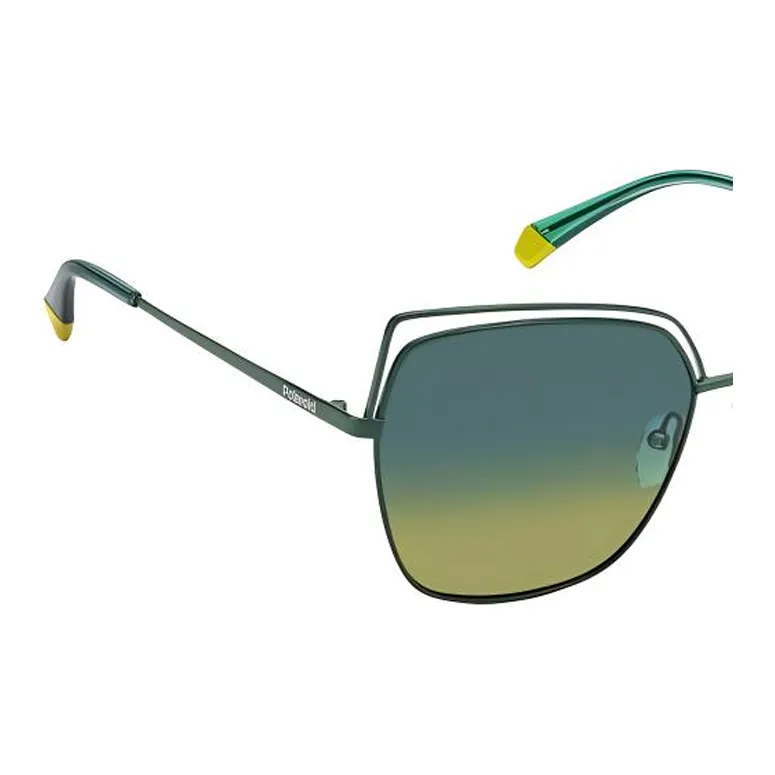 Polaroid Irregular Shape Sunglasses Women's Green-2