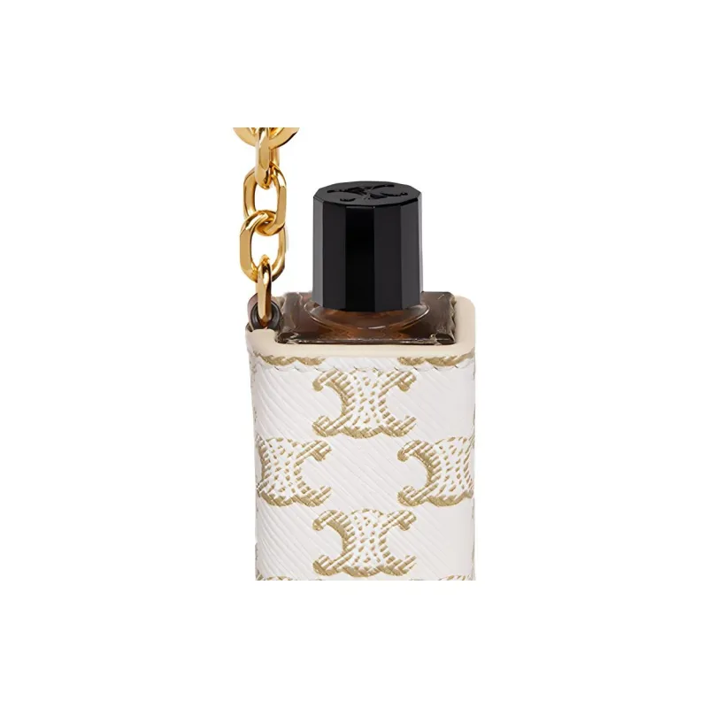 CELINE Cow Leather Storage Bag Mini Women's White-4