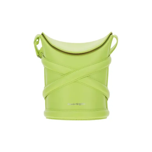 Alexander McQueen THE CURVE BAG Calfskin Crossbody Bag Shoulder Bag Small Size Women's Moss Green