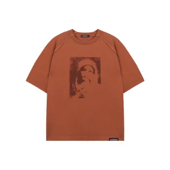 UNVESNO T Shirts Unisex Brick Red