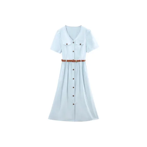 A Paradise For Awakening Short Sleeved Dresses Women's