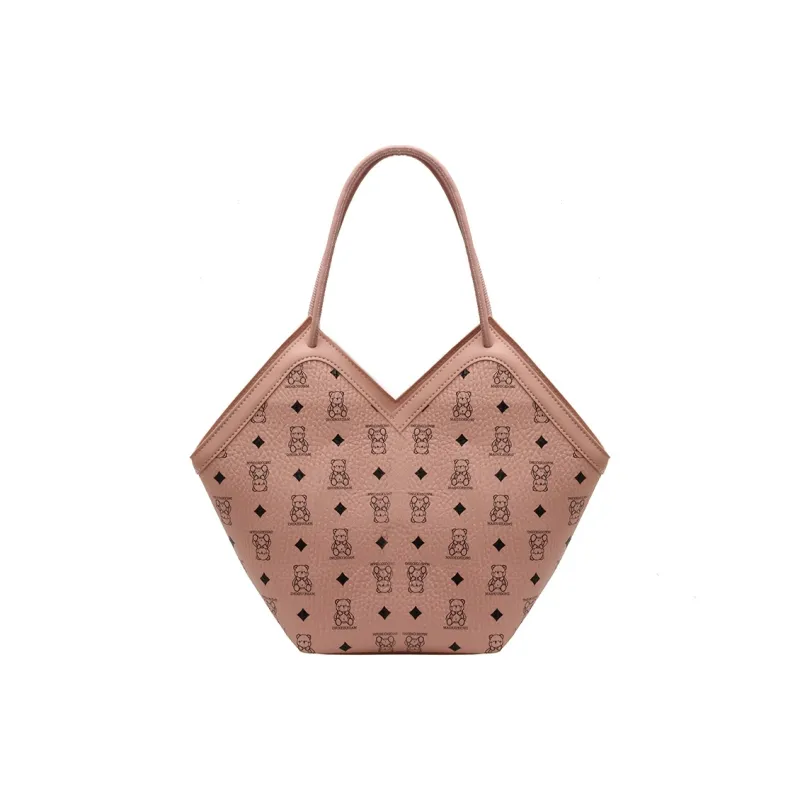 YZUE PU Handbag, Shoulder Bag Regular Women's Ecru/Pink/Light Brown/Black-4