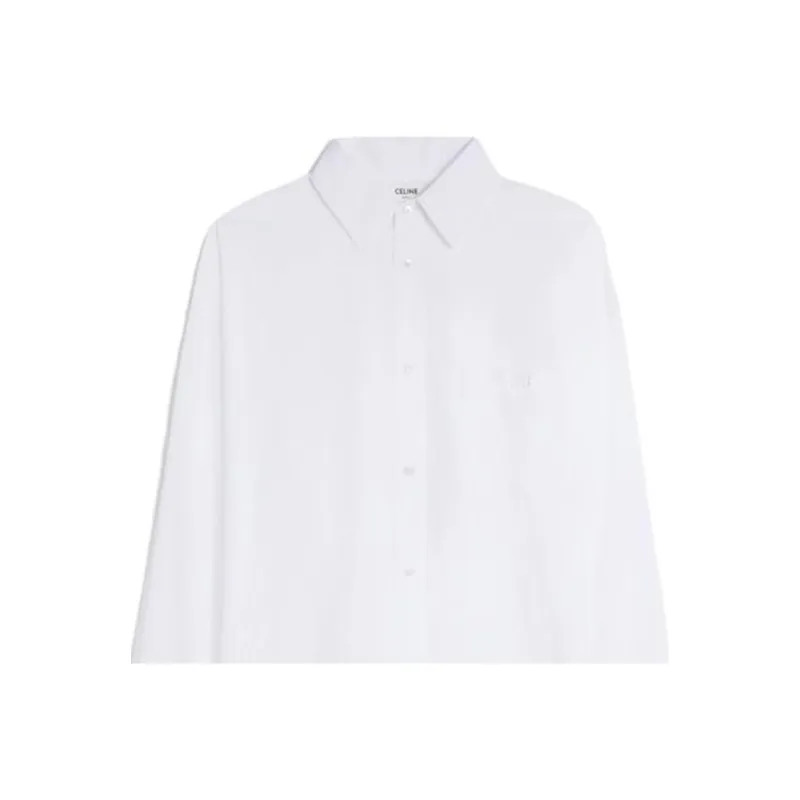 CELINE Long Sleeved Dresses Women's White-3