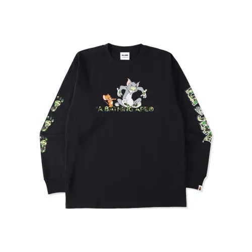A BATHING APE X Tom And Jerry Footprints L/S Tee