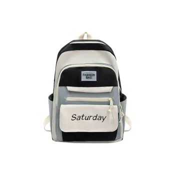 SEVENMOONS Nylon Backpack Regular Unisex Black/Red/Green/Blue