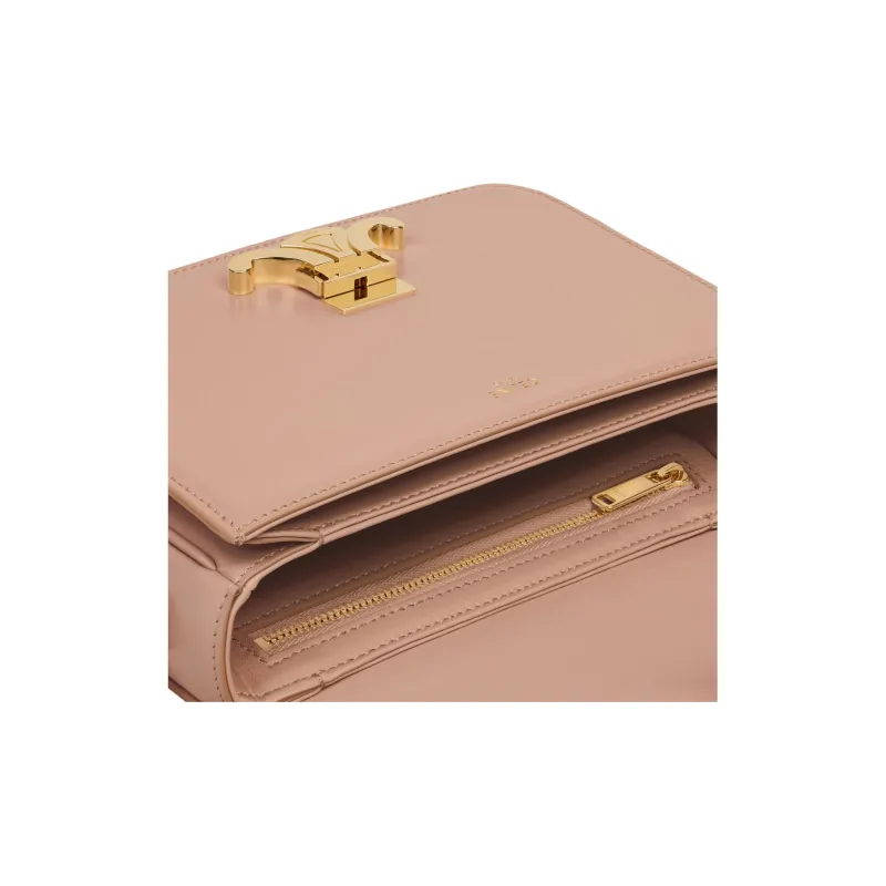 CELINE Triomphe Calfskin Crossbody Bag Shoulder Bag Women's Soft Peach-3