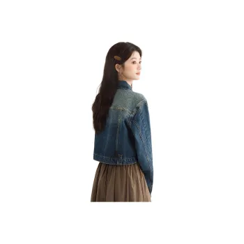 PLANE DRIFT Denim Jacket Unisex Blue