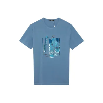 LIU·JO UOMO SS21 Straight T Shirt Men's Blue Gray