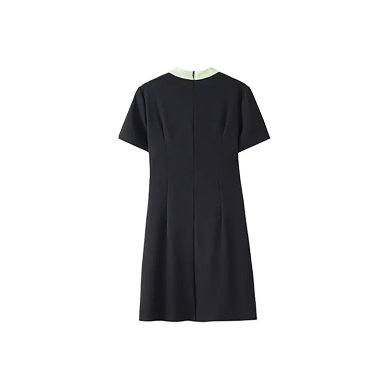 PAIN OR PLEASURE Summer Short Sleeved Dresses Women's Black-1