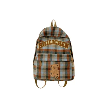 BUBM Woolen Backpack Women's Red/Blue/Coffee/Khaki/Beige Coffee