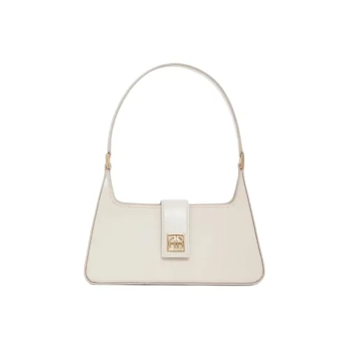 Anine Bing Calfskin Handbag, Shoulder Bag Women
s Ivory White