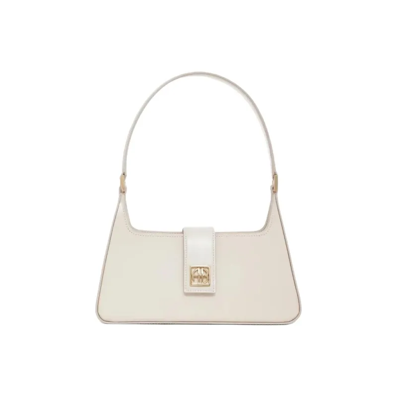 Anine Bing Calfskin Handbag, Shoulder Bag Women's Ivory White-0