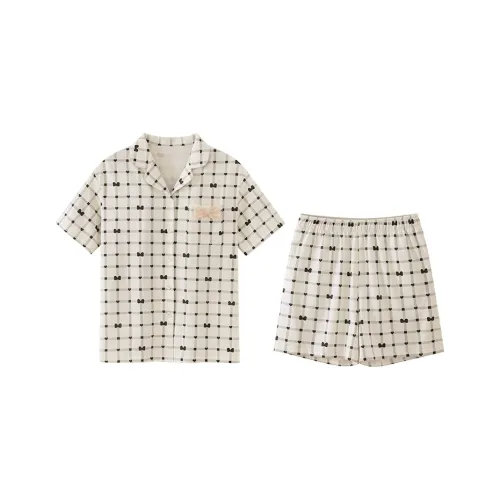 JINGYUN Pajama Set Women's Jade Fat White