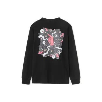 VOLCOM Crew Neck Fitted Straight Long-Sleeved T-Shirt Unisex Black