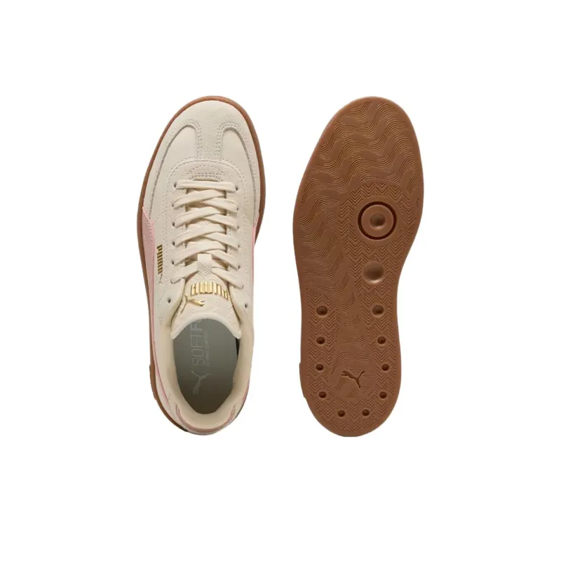 PUMA Club 2 Anti Slip Wear Resistant Low Top Skateboard Shoes Unisex Beige-3
