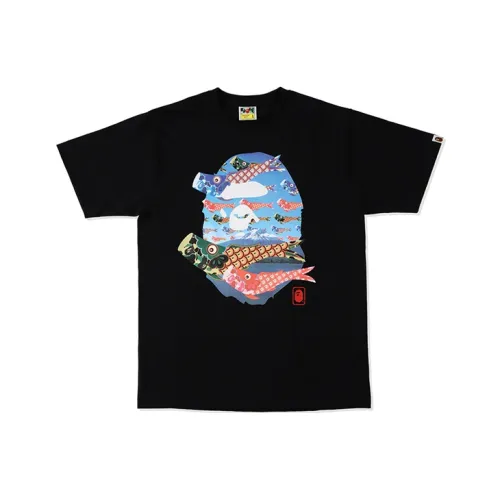 A BATHING APE Koinobori Carp Flags Ape Head Tee