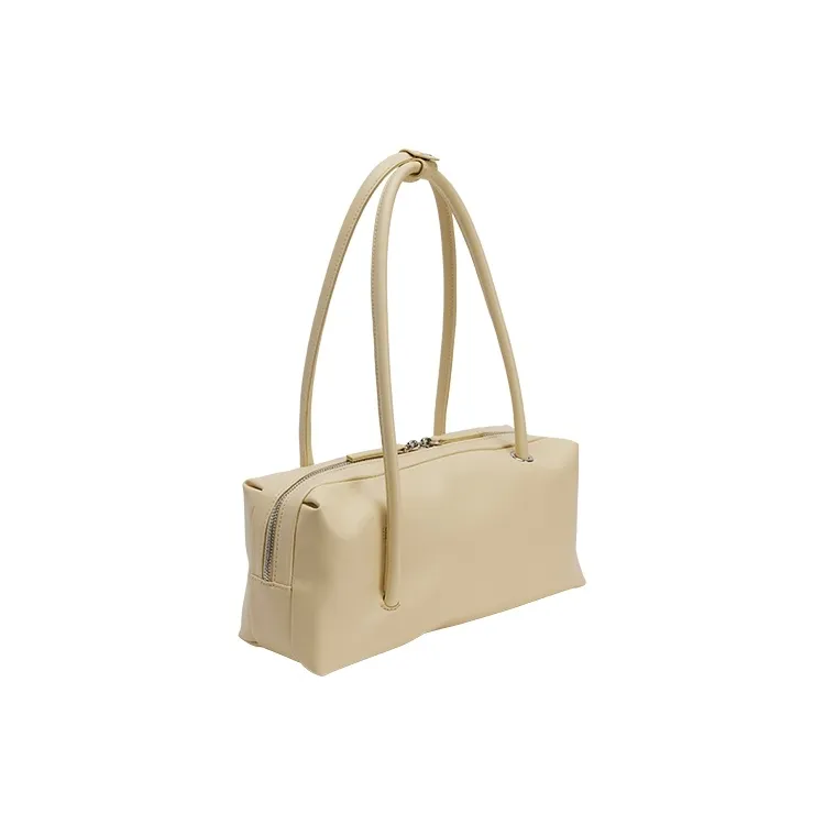 URBAN REVIVO Artificial Leather Shoulder Bag Medium Size Women's Black/Light Yellow-6