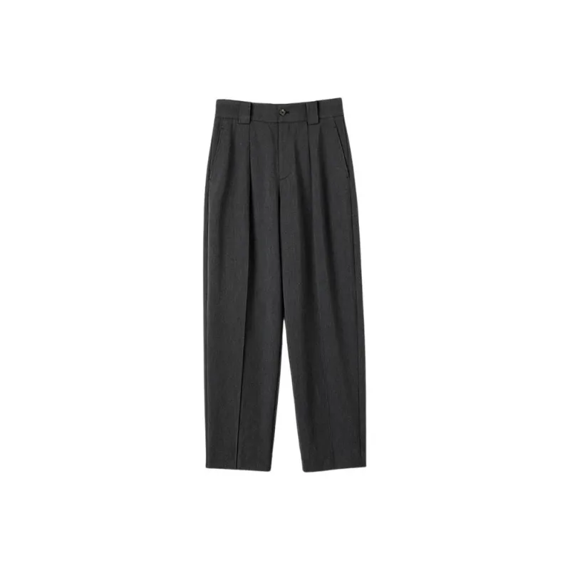 Late White Casual Pants Women's Dark Gray-2