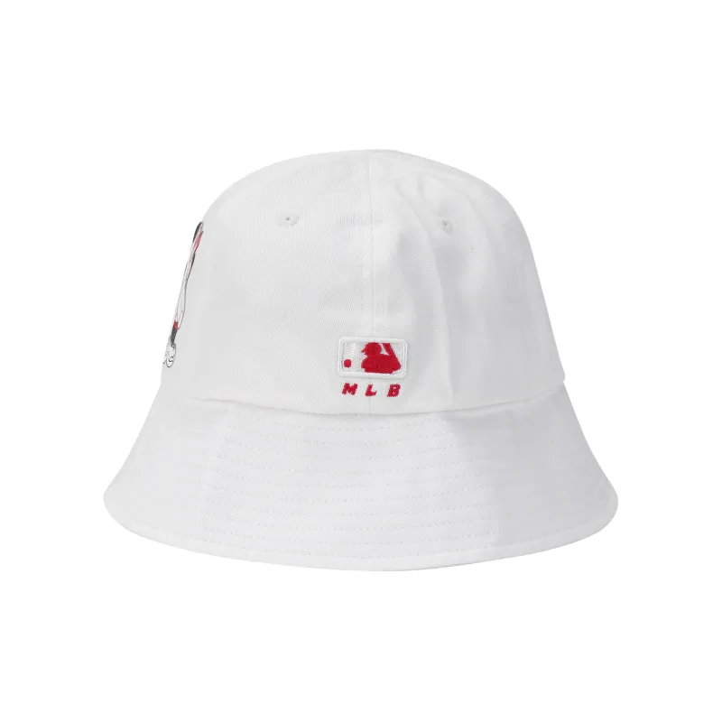 MLB Cotton Bucket Hats Unisex White-2