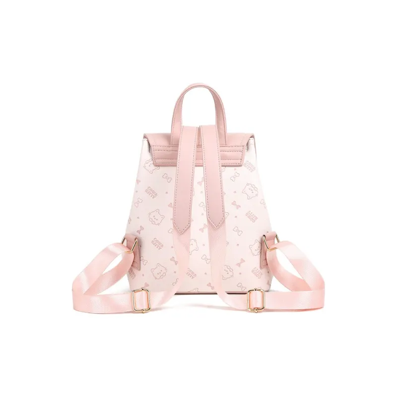 JANE KLAIN Synthetic Leather Backpack Regular Women's Cherry Blossom Pink/Apricot/Pink-2