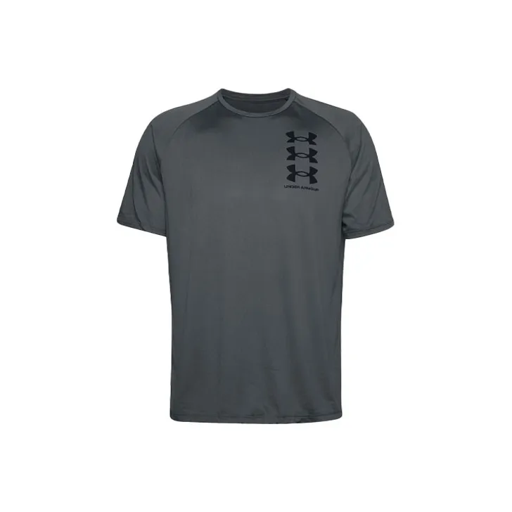 Under Armour Straight T Shirt Men's Peach Gray-0