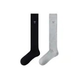[2 Pack, Slimming Calf Muscles]Black+Light Gray