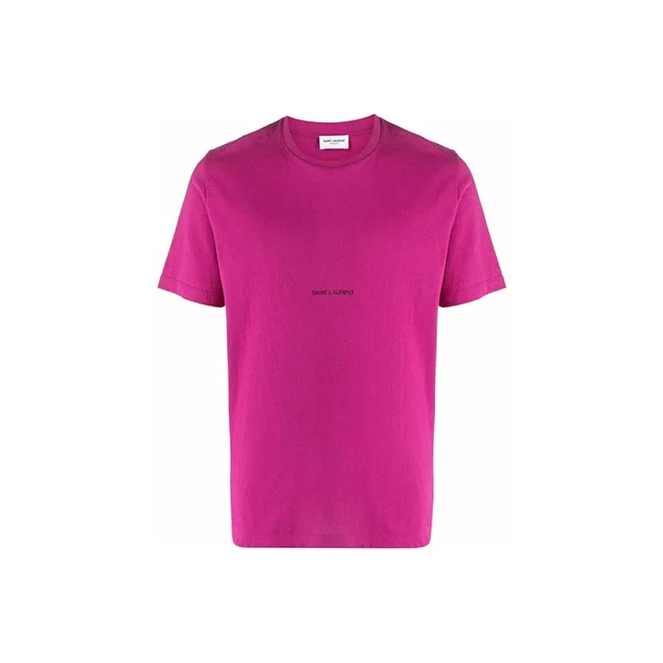 SAINT LAURENT T Shirt Men's Rose Red-0