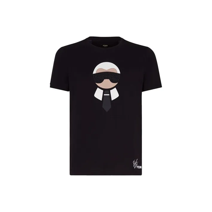 FENDI T Shirts Men Black-0