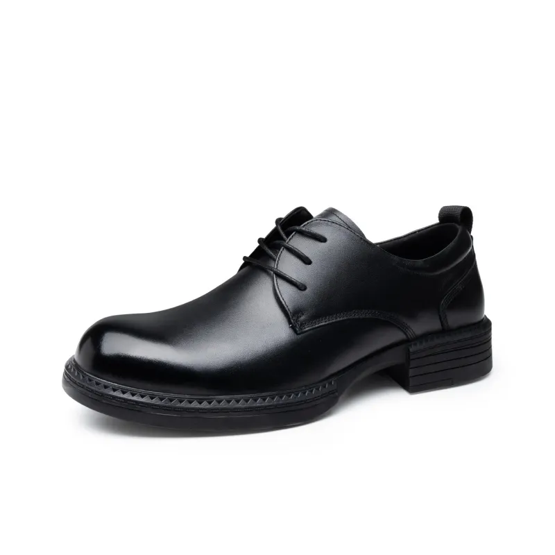 FED Dress Shoes Men Low Top Black-1