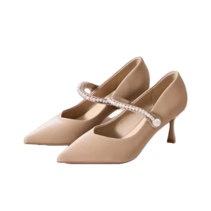 PINWEISHIDU Slim Heel High Heels Women's-4
