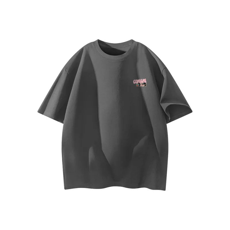 Caramella Drop Shoulder Sleeve T Shirt Unisex White-14