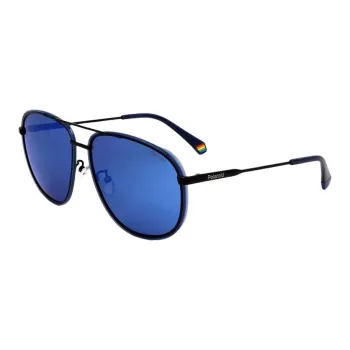 Polaroid Metal Aviator Sunglasses Men's Blue